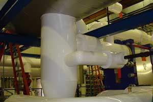 Horizontal Ammonia Vessel and Piping